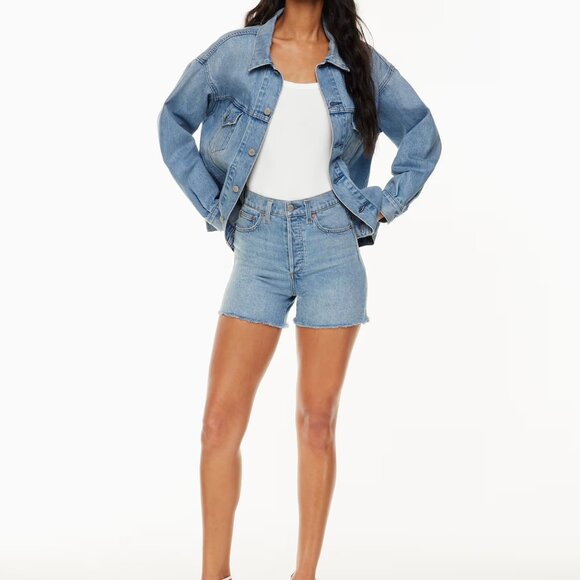 Denim Forum The '50s Arlo Hi Mid-Thigh Denim Short - Picture 3 of 3